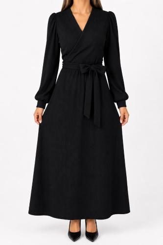 Vestido Gamuzado Manga Larga