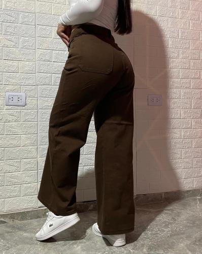 Jean Wide Chocolate Dama - Miniatura 2