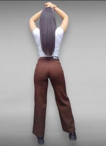 Jean Wide Chocolate Dama - Miniatura 3