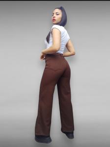 Jean Wide Chocolate Dama - Miniatura 5