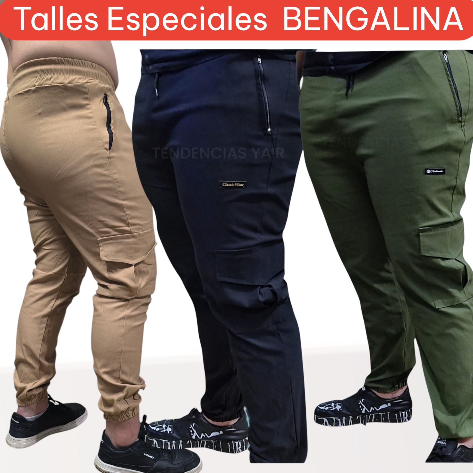 Bengalina Jogger Cargo T/especiales Elastizada - Imagen 2