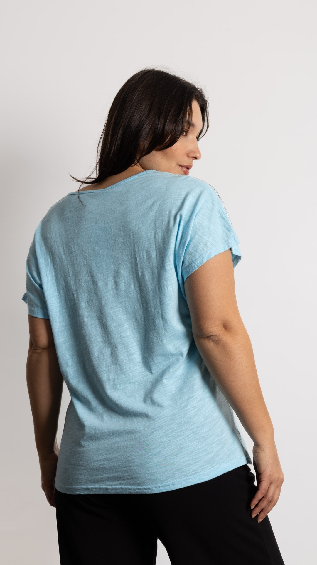 Amiel - Remera Algodón Flame con Strass - Imagen 3