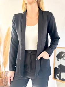 Blazer Largo Crepe Sastrero - Miniatura 3