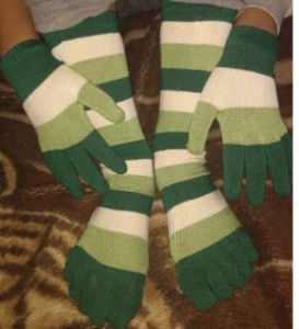 Set de Guante y Medias con Dedos