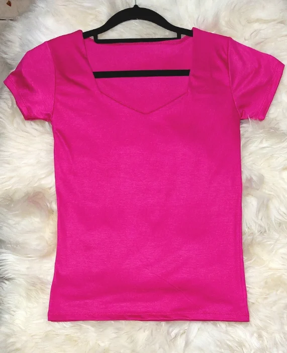 Remera Escote Corazón de Modal Viscosa
