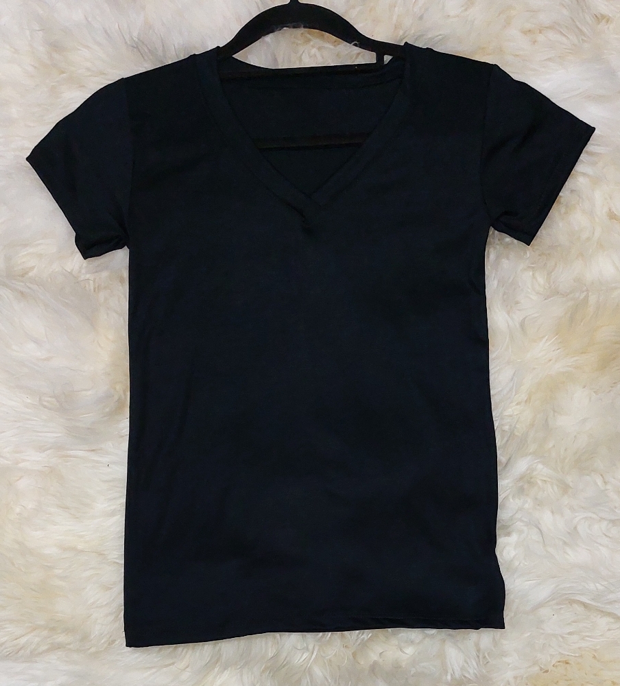 Remera Escote V de Viscosa con Lycra - Imagen 2
