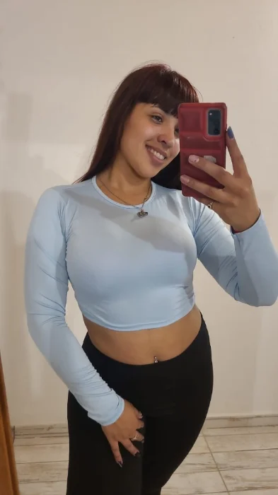 Crop Top Manga Larga