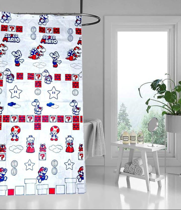 Cortinas de Baño Animadas con Protector de Pvc - Imagen 1
