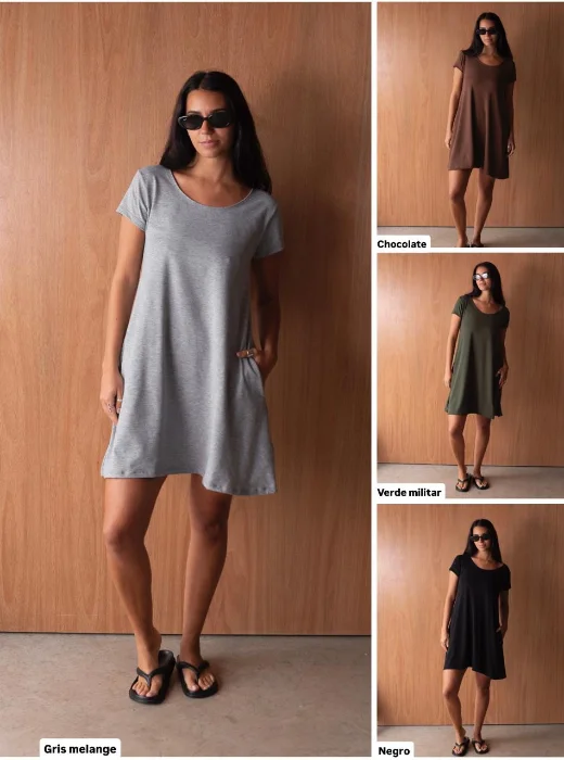 Vestido Corto Manga Corta