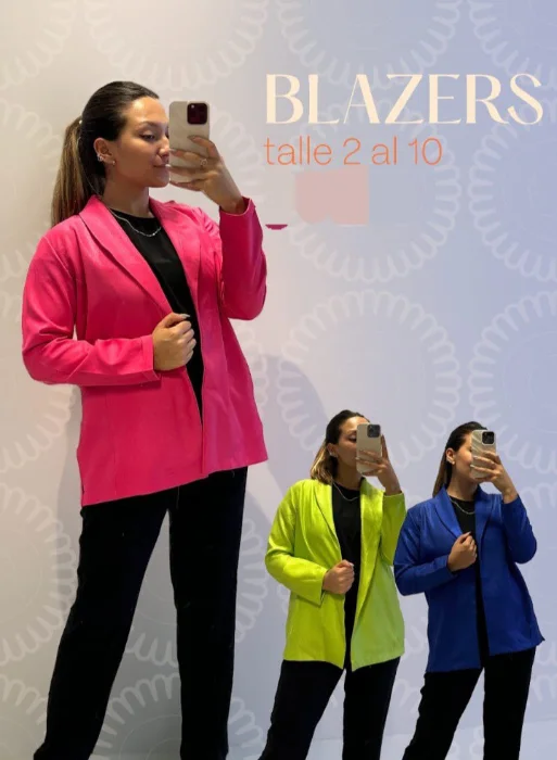 V639- Blazer de Crep Brilloso