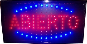 Cartel Led Luminoso Abierto
