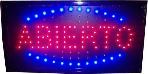 Cartel Led Luminoso Abierto