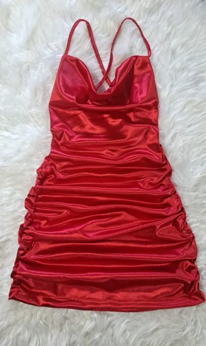 Vestido Saten Buche