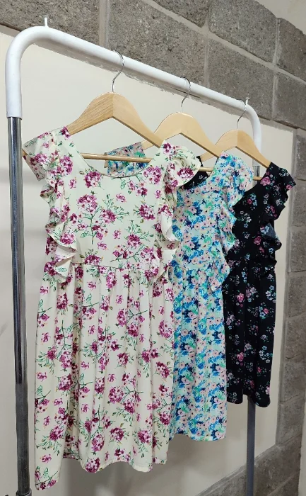 Vestido Voladitos Poplin Fibrana Nena