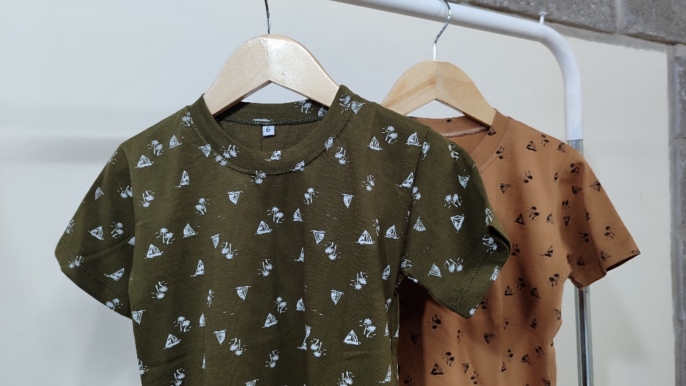 Remera Palmeritas Jersey Algodón Peinado Niño - Imagen 2