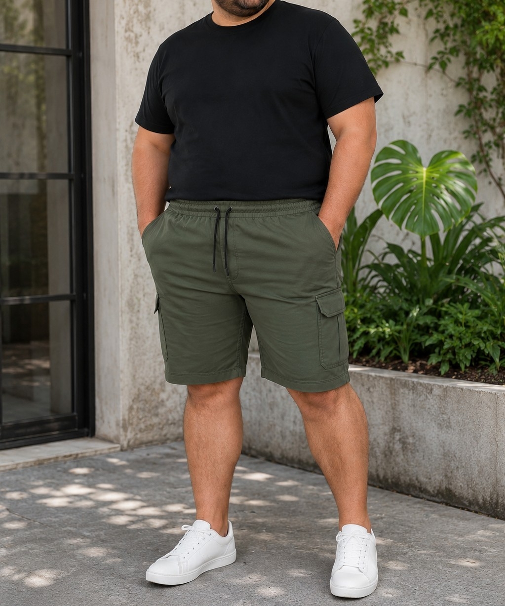 Bermuda Cargo de Bengalina  Hombre Talles Especiales - Imagen 5