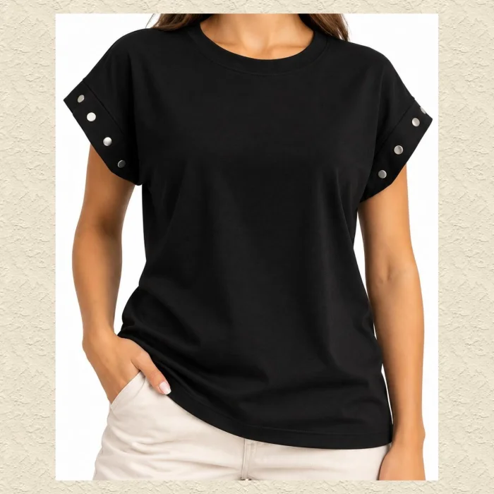 Remera de Dama Melvin con Aplique
