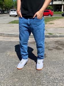 Jean Mom Liso Azul