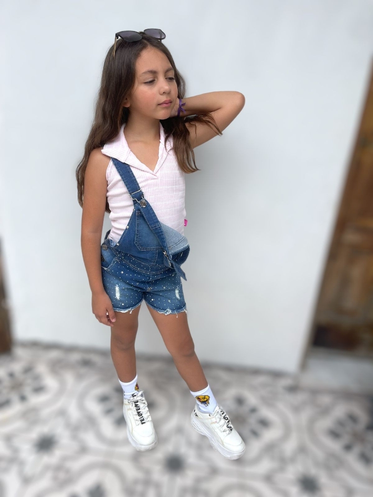 Jardinero de Nena Jeans con Brillos - Imagen 2