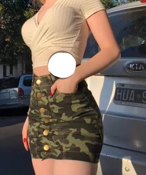 Pollera Camuflada Elastizado