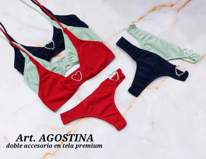 Bikinis Art Agostina C/doble Accesorio y Tela Premium