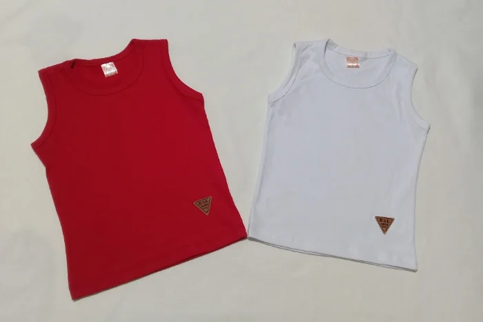 Musculosas de Bebé Liso de Jersey Algodón Super Peinado