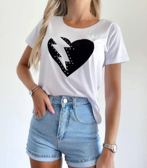 Remeras de Algodón Especiales  con Aplique