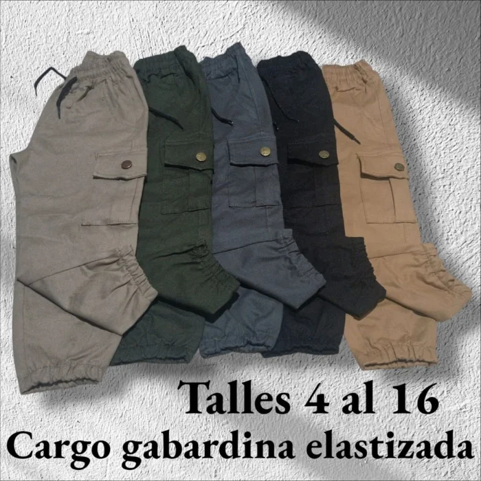 Jogger Cargos de Gabardina Elastizada