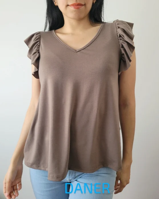 Musculosa, Remera Manga Volado