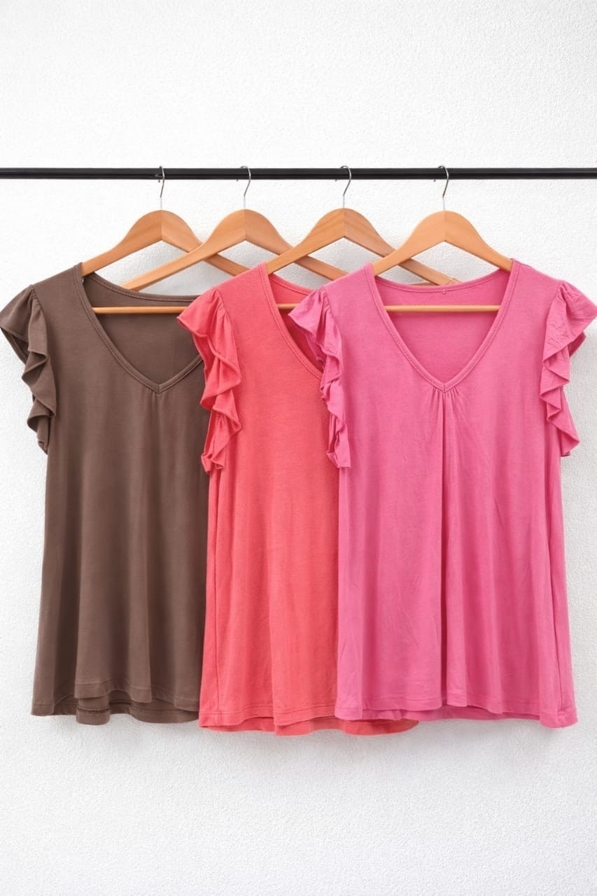 Musculosa, Remera Manga Volado - Imagen 2