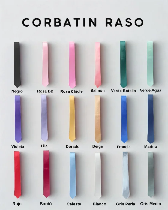 Corbatín Raso Unisex para Adulto