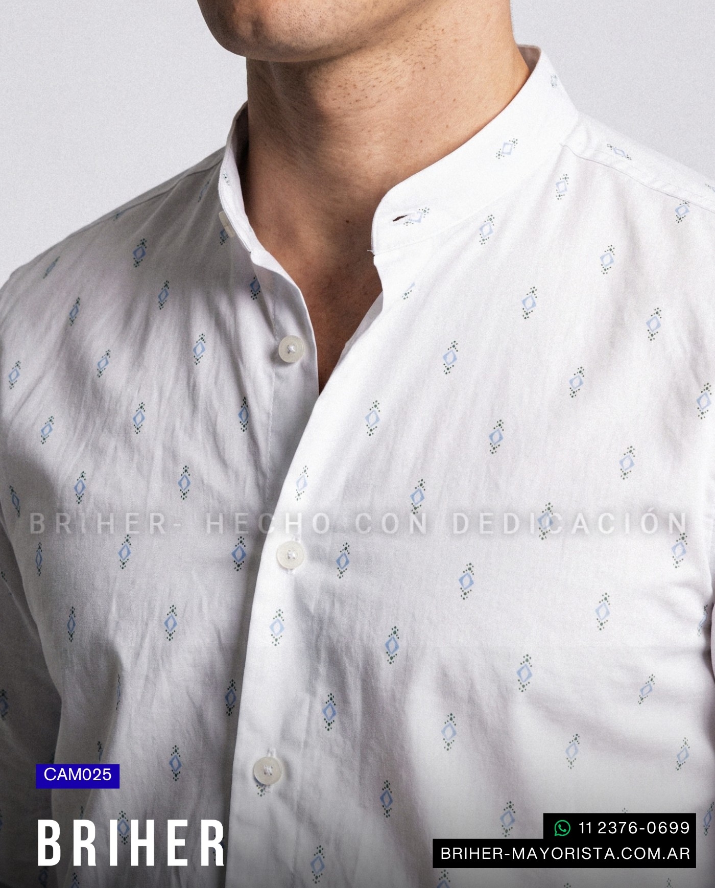 Camisa de Cestir Estampado Manga Larga - Imagen 3