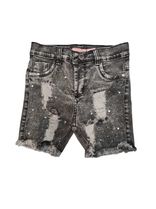 Short Gris Elástizado con Brillos Nena