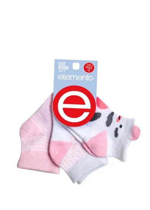 108l.3 - Bebe - Soquete - Packx3 - Liso Surtido