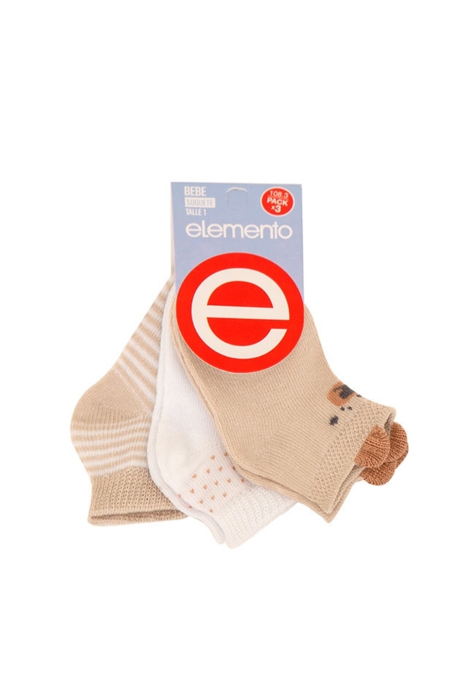 108l.3 - Bebe - Soquete - Packx3 - Liso Surtido - Imagen 4
