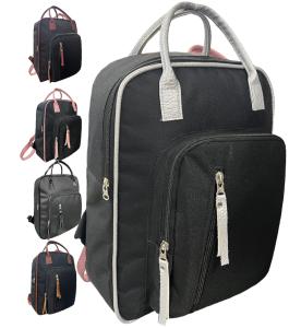Mochila Negra Cordura Combinadas con Cuero Pu Genesis - Miniatura 3