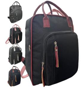 Mochila Negra Cordura Combinadas con Cuero Pu Genesis - Miniatura 2