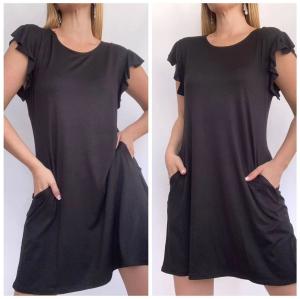 Vestido con Bolsillos de Modal Viscosa