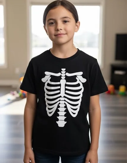 Remera Esqueleto con Super Glow
