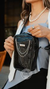 Porta Celular Fashion Doble Cadena Frontal