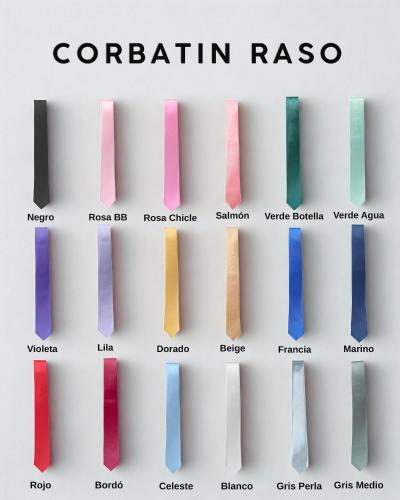Corbatín Raso Corbata Angosta Unisex Adulto - Miniatura 2