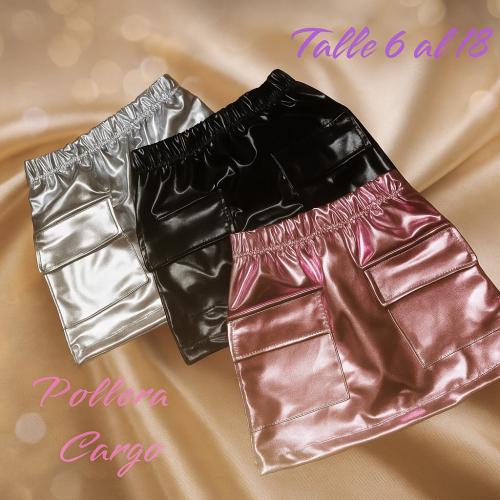 Pollera Metalizada Cargo Calidad Premium..