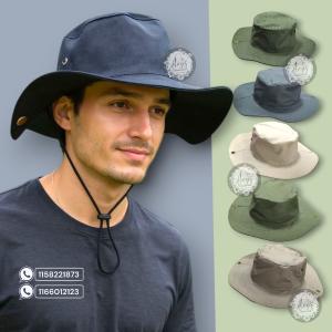 Sombrero Australiano con Sujetador y Broches al Costado, Accesorios de Moda
