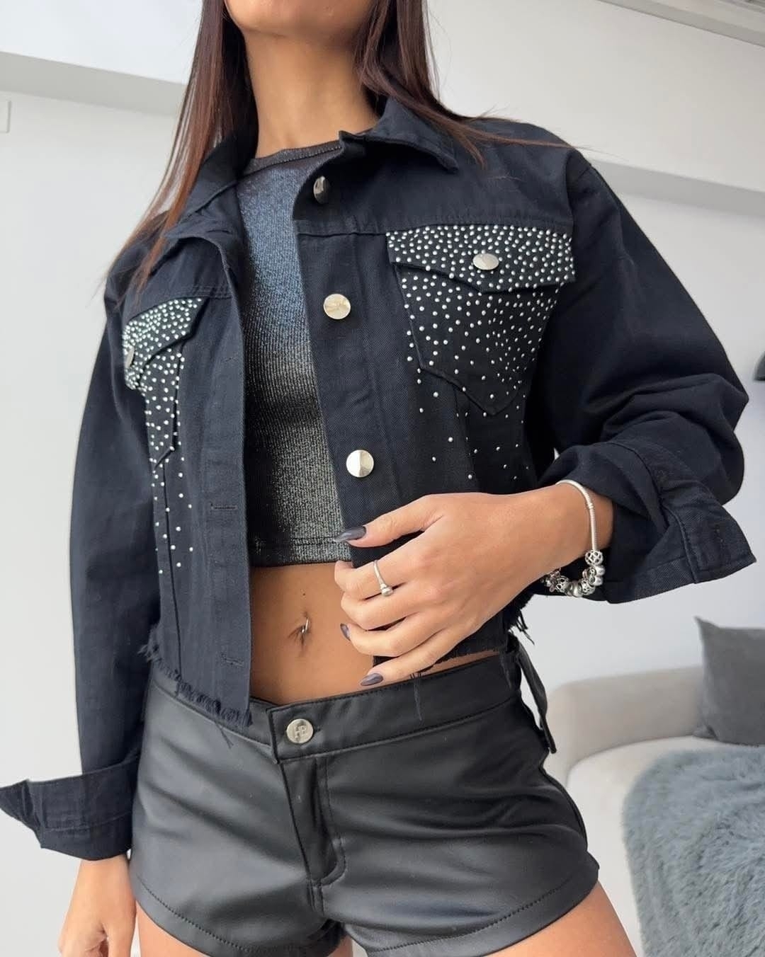 Campera de Jeans con Tachitas - Imagen 2