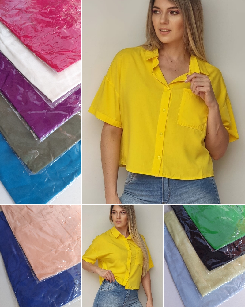 Camisa Crop de Poplin - Imagen 3