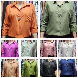 Camisas Lisas Mangas Largas en Fibrana Rayón Poplin Excelente Calidad