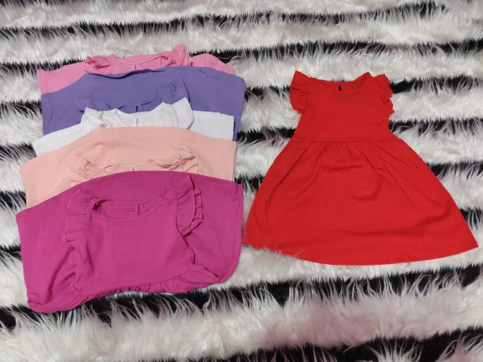 Vestidos de Lino Lisos de Nena Talles del 4 al 14