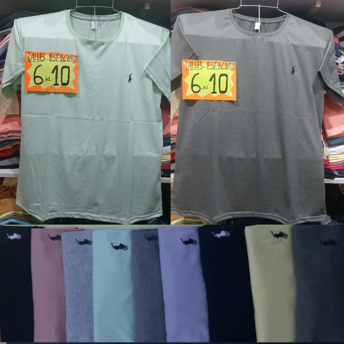 Remeras P0lo Talles Especiales Algodon Pienado