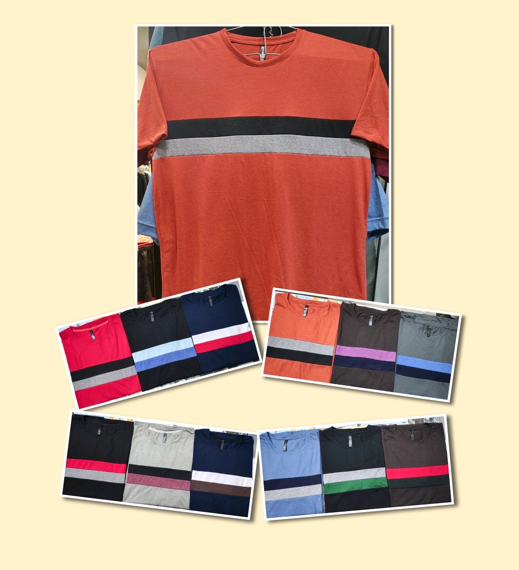 Remeras Combinadas de Algodón Jersey 241 Peinado Premium Talles Especiales - Imagen 3