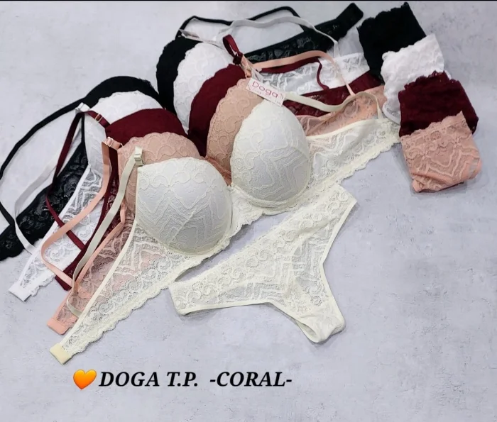 Conjuntos Soft Todo Puntilla Doga Coral